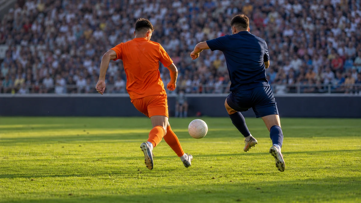 Spillsituasjon fra en fotballkamp i Serie A.